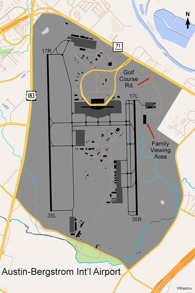 AUS Airport Map