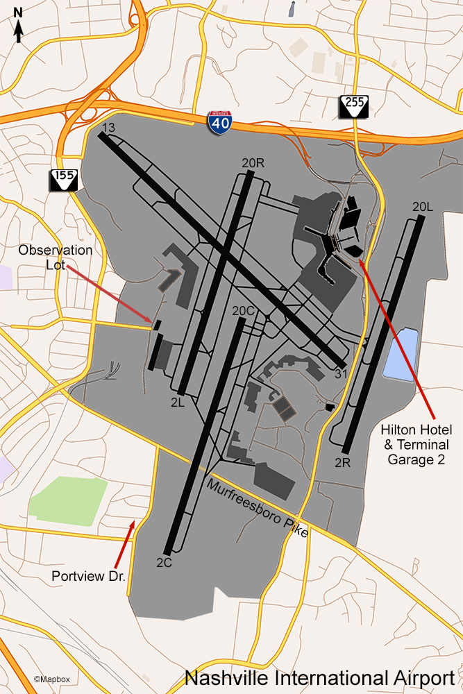 BNA Airport Map