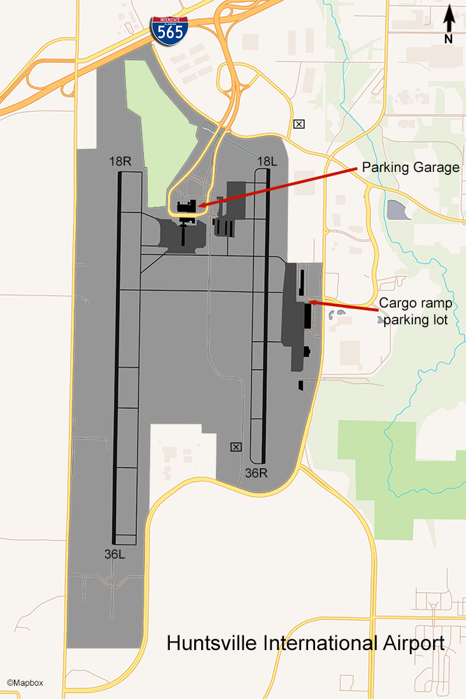 HSV Airport Map