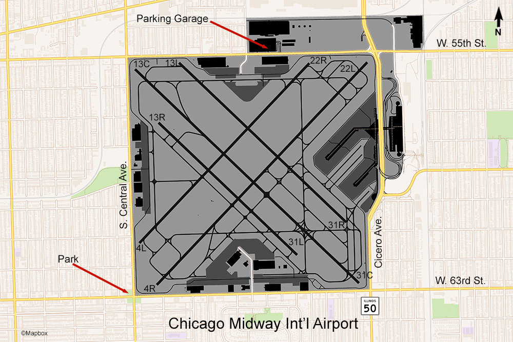 MDW Airport Map