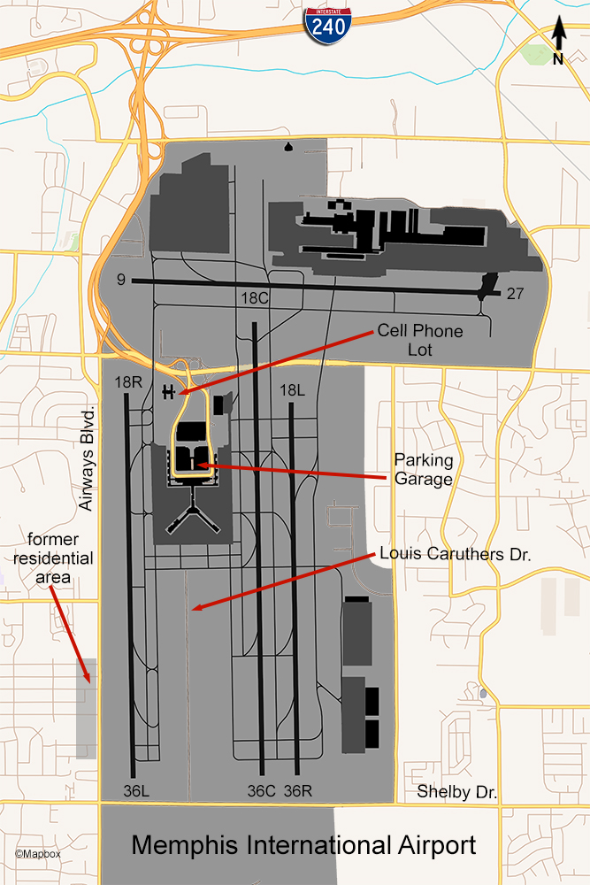 MEM Airport Map