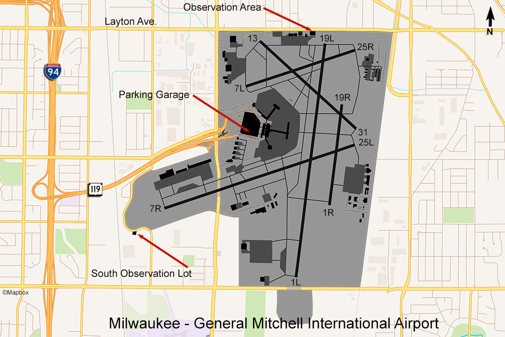 MKE Airport Map