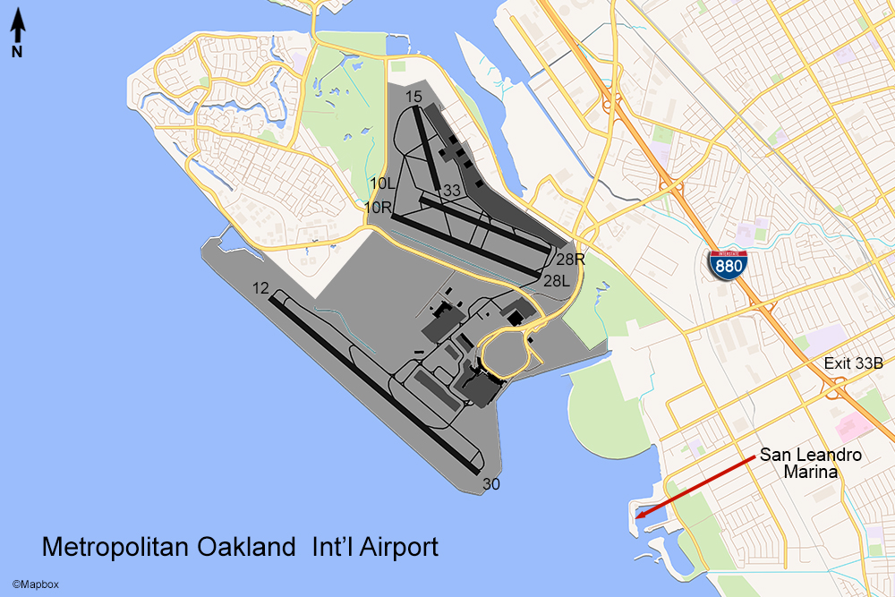 OAK Airport Map