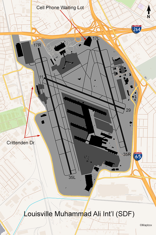 SDF Airport Map