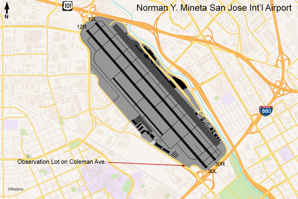 SJC Airport Map