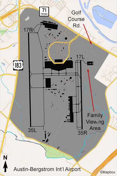 AUS Airport Map