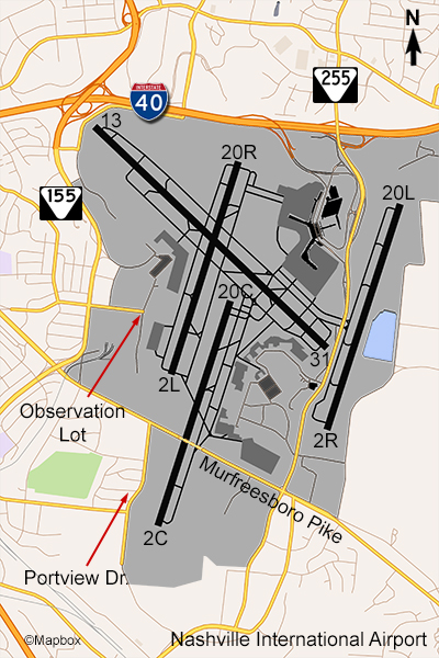 BNA Airport Map