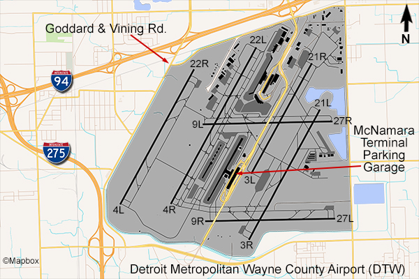 DTW Airport Map