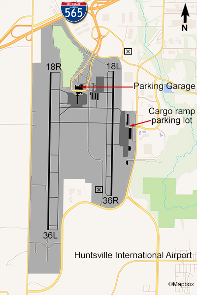 HSV Airport Map