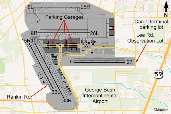 IAH Airport Map