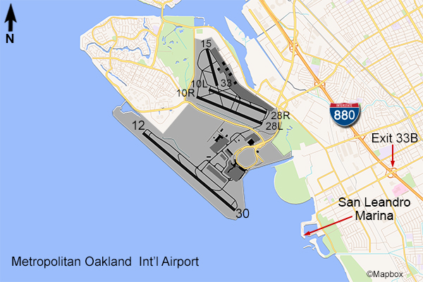 OAK Airport Map