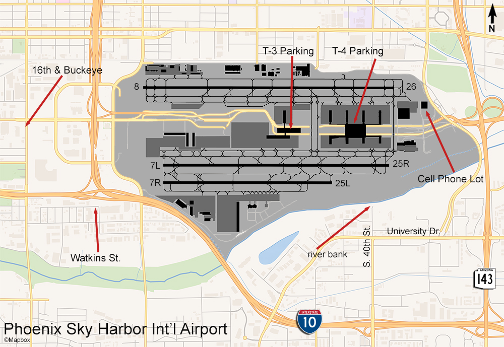 PHX Airport Map