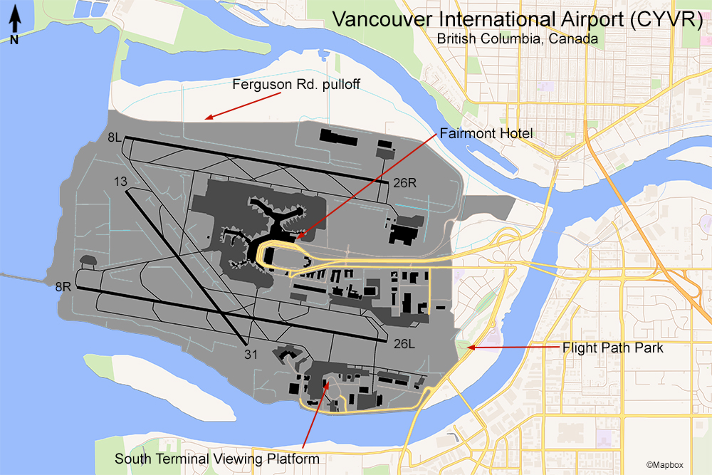 YVR Airport Map