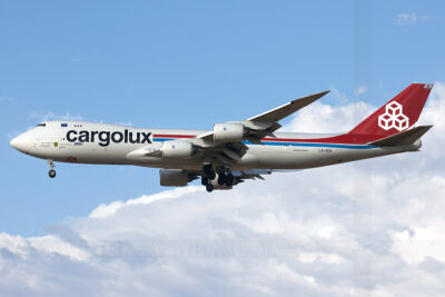 Cargolux Boeing 747-8R7F LX-VCH Landing from Luxembourg