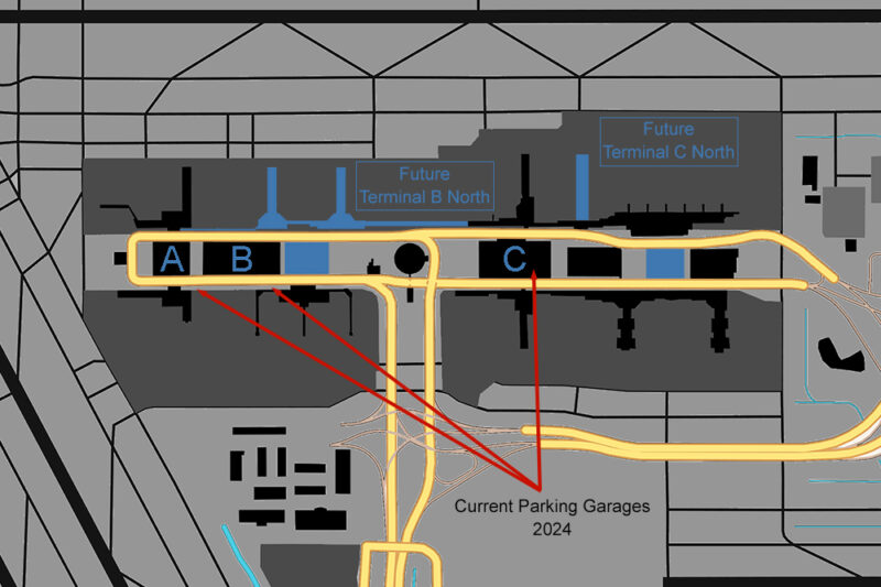 AH Terminal and Parking Closeup