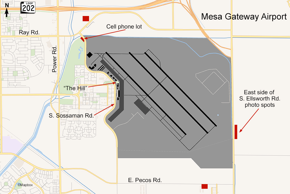 Mesa Gateway Airport Map